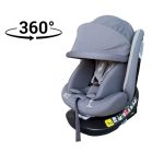 ISOFIX 360° drehbarer Mama Kiddies® iSize Capry Kindersitz (40–150 cm) in Grau + Geschenk