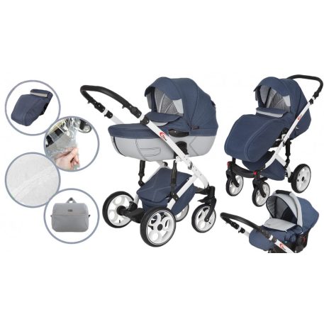 Mama Kiddies Prometheus Blue 3az1-ben multifunkciós babakocsi kiegészítőkkel + Ajándék