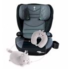 Mama Kiddies® i-Fix Corsica Kindersitz (100–150 cm) in Hellgrau + Geschenk