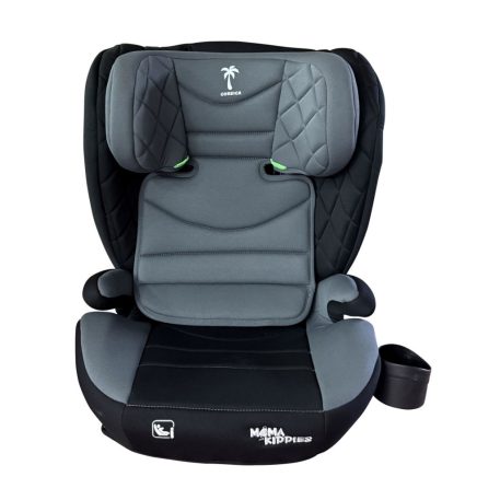 Mama Kiddies® i-Fix Corsica Kindersitz (100–150 cm) in Hellgrau + Geschenk