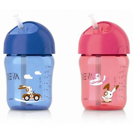 Philips Avent Szívószálas itatópohár 260ml fiús