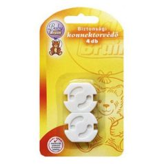   Baby Bruin  Schutzkappe in eine Steckdose, verhindert nicht eine Verwendung der Steckdose - 4  Stk