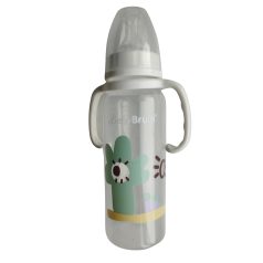 Baby Bruin Babyflasche mit Henkel, 240 ml + Geschenk - weiss