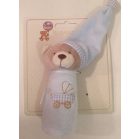 Pfeifplüschteddy mit Mütze 13 cm - rosa