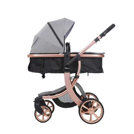 Kinderwagen Mama Kiddies® Sun Grey ELITE 3 in 1 mit Zubehör in hellgrau + Geschenk