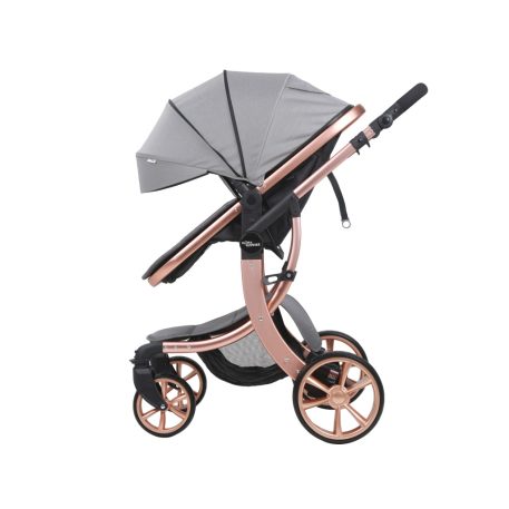 Kinderwagen Mama Kiddies® Sun Grey ELITE 3 in 1 mit Zubehör in hellgrau + Geschenk