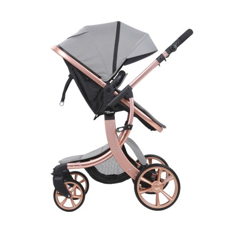 Kinderwagen Mama Kiddies® Sun Grey ELITE 3 in 1 mit Zubehör in hellgrau + Geschenk