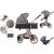 Kinderwagen Mama Kiddies Sun Black ELITE 3 in 1 mit Zubehör in grau + Geschenk