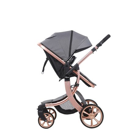 Mama Kiddies® Sun Grey ELITE 3 in 1 Kinderwagen mit Zubehör in grau + Geschenk