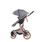 Mama Kiddies® Sun Grey ELITE 3 in 1 Kinderwagen mit Zubehör in grau + Geschenk
