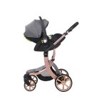 Mama Kiddies® Sun Grey ELITE 3 in 1 Kinderwagen mit Zubehör in grau + Geschenk