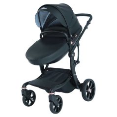   Mama Kiddies New York 3-in-1 Multifunktions-Kinderwagen mit Zubehör in Schwarz + Geschenk