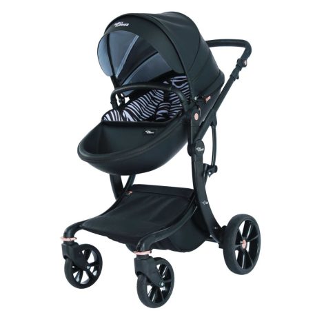 Mama Kiddies® New York 3-in-1 Multifunktions-Kinderwagen mit Zubehör in Schwarz + Geschenk