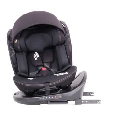   Black November - ISOFIX 360° drehbarer Mama Kiddies i-Size Power GT2 Kindersitz (40-150 cm) in Schwarz mit gratis Sonnenschutz