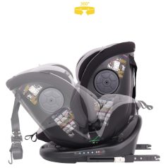   Black November - ISOFIX 360° drehbarer Mama Kiddies i-Size Power GT2 Kindersitz (40-150 cm) in Grau mit gratis Sonnenschutz