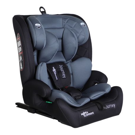 Mama Kiddies® i-Fix Journey 2-in-1 Kindersitz (76–150 cm) in Grau / Schwarz