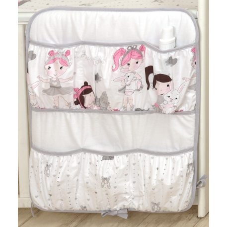 Mama Kiddies Baby Bear Aufbewahrungstasche in Weiß mit Ballettmuster