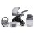 Mama Kiddies Titan 3 in 1 multifunktionaler Kinderwagen in Silver + Geschenk