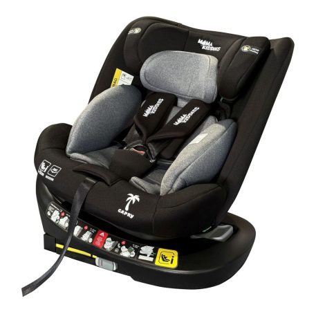 ISOFIX 360° drehbarer Mama Kiddies iSize Capry Kindersitz (40–150 cm) in Schwarz + Geschenk