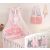 Mama Kiddies Baby Bear 6 teilige Bettwäsche für Babys mit einem Bettrand in 180° in Rosa mit Bärenmuster