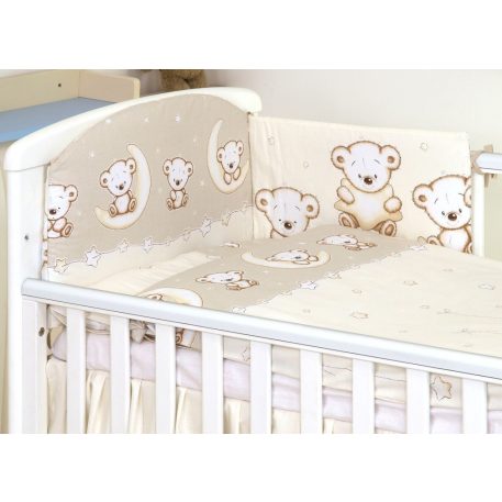 Bettrand in 180° in Beige mit Bären-Muster (Baby Bear Kollektion)