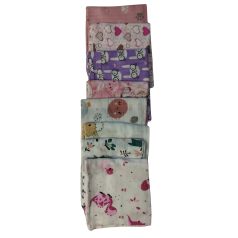 1 St. qualitative gemusterte Textilwindel - mädchenfarbe