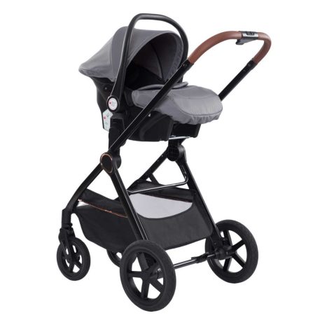 Mama Kiddies PRIMO 4-in-1 Multifunktions-Kinderwagen in Grau + GRATIS Zubehör