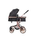 Mama Kiddies® Sun Black ELITE 3 in 1 Kinderwagen mit Zubehör in schwarz + Geschenk