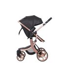 Mama Kiddies® Sun Black ELITE 3 in 1 Kinderwagen mit Zubehör in schwarz + Geschenk