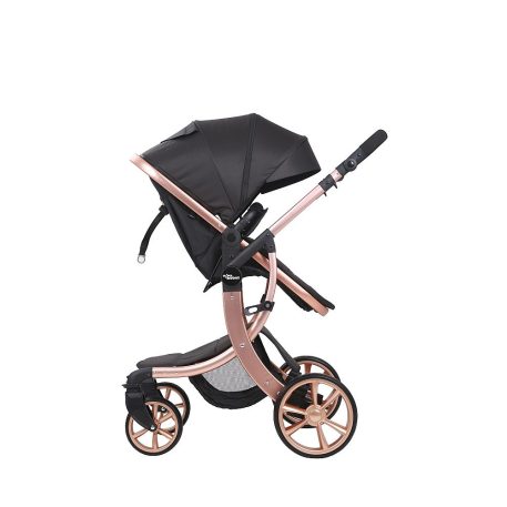Mama Kiddies® Sun Black ELITE 3 in 1 Kinderwagen mit Zubehör in schwarz + Geschenk