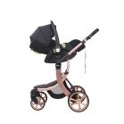 Mama Kiddies® Sun Black ELITE 3 in 1 Kinderwagen mit Zubehör in schwarz + Geschenk