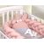 Geflochtener Bettrand und Babynest 2 in 1 - Pure Rose - 240 cm