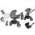 Mama Kiddies Unique 3-in-1 Multifunktionskinderwagen mit Zubehör in Graphit + Geschenk