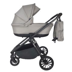   Mama Kiddies Unique 3-in-1 Multifunktionskinderwagen mit Zubehör in Hellgrau + Geschenk