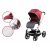 Mama Kiddies ISmart Sportkinderwagen mit Beiwerk, rote Farbe + GESCHENK: Fußsack