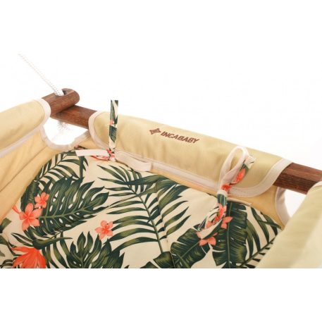 Incababy Babyschaukel in Hellbraun mit Dschungelmotiv