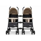 Mama Kiddies® Vento Sport-Zwillingskinderwagen in Beige/Grau + Regenschutz als Geschenk