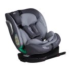 ISOFIX-fähiger, um 360° drehbarer Mama Kiddies iSize Journey Extra Kindersitz (40–150 cm) in Grau mit Stützfuß, inklusive Sonnenblende und Fußstütze