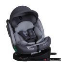 ISOFIX-fähiger, um 360° drehbarer Mama Kiddies iSize Journey Extra Kindersitz (40–150 cm) in Grau mit Stützfuß, inklusive Sonnenblende und Fußstütze