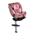 ISOFIX-fähiger, um 360° drehbarer Mama Kiddies iSize Journey Extra Kindersitz (40–150 cm) in Pink mit Stützfuß, inklusive Sonnenblende und Fußstütze