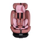 ISOFIX-fähiger, um 360° drehbarer Mama Kiddies iSize Journey Extra Kindersitz (40–150 cm) in Pink mit Stützfuß, inklusive Sonnenblende und Fußstütze