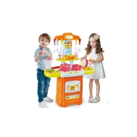 30 részes Mama Kiddies HomeChef babakonyha szett narancs színben