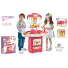 30 részes Mama Kiddies HomeChef babakonyha szett pink színben