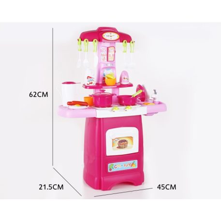 30 részes Mama Kiddies HomeChef babakonyha szett pink színben