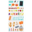 65teiliges Mama Kiddies KitchenKing Kinderküchen-Set in Pink-Orange