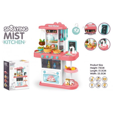 43 teiliges Mama Kiddies KitchenStar Kinderküchen-Set in Pink