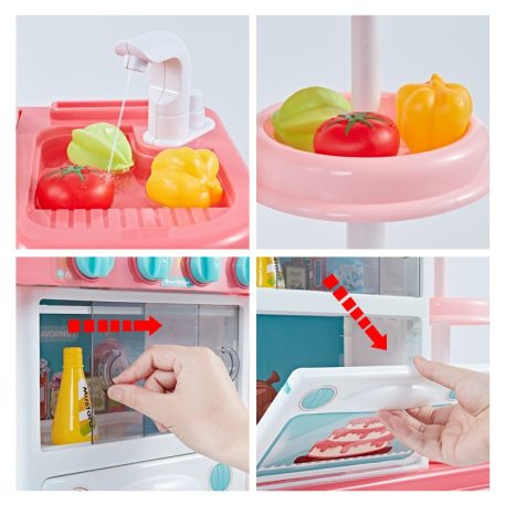 43 teiliges Mama Kiddies KitchenStar Kinderküchen-Set in Pink