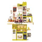 Mama Kiddies Interaktive „Spraying Kitchen“ Spielküche – 121-teiliges Set, 103 cm hoch, mit Licht- und Soundeffekten in Gelb-Grün