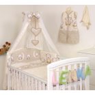 Mama Kiddies Baby Bear 6 teilige Bettwäsche für Babys mit einem Bettrand in 360° in Beige mit Bärenmuster