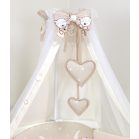 Mama Kiddies Baby Bear 6 teilige Bettwäsche für Babys mit einem Bettrand in 360° in Beige mit Bärenmuster
